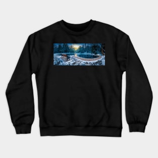 Lonely Moment at Heart Shaped Pond Crewneck Sweatshirt